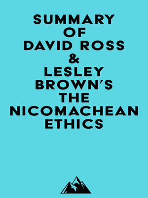 cover image of Summary of David Ross & Lesley Brown's the Nicomachean Ethics